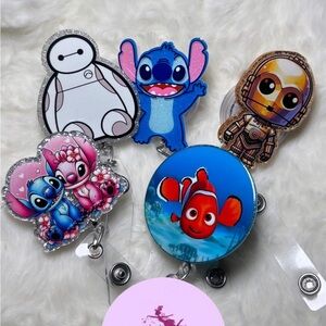 Cartoon character badge reels
